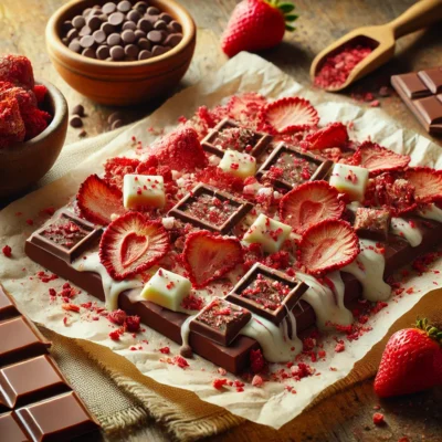 FD Strawberries Chocolate Bark