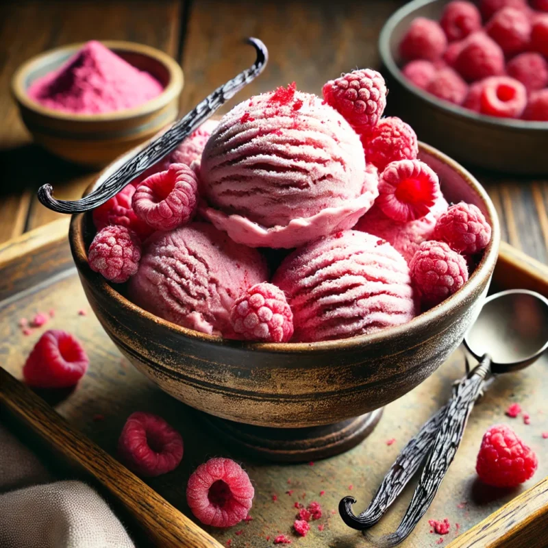 Freeze Dried Raspberry Ice Cream