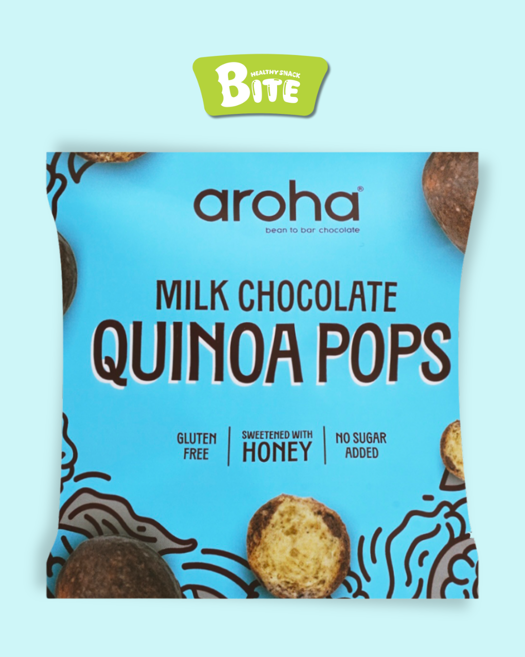 Quinoa Pops covered with milk chocolate-Honey