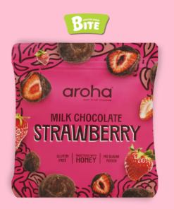 Strawberries coated with milk chocolate-Honey 40g