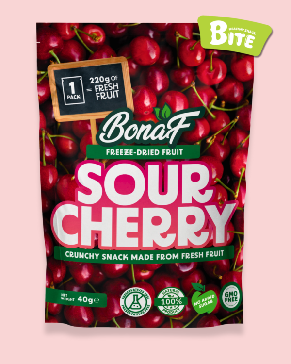 Bonaf Freeze-Dried Sour Cherry 40g – 100% Natural