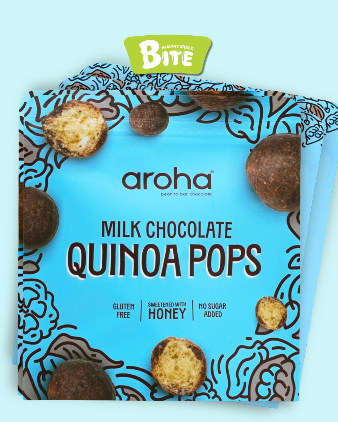 Quinoa Pops covered with milk chocolate-Honey - Image 2