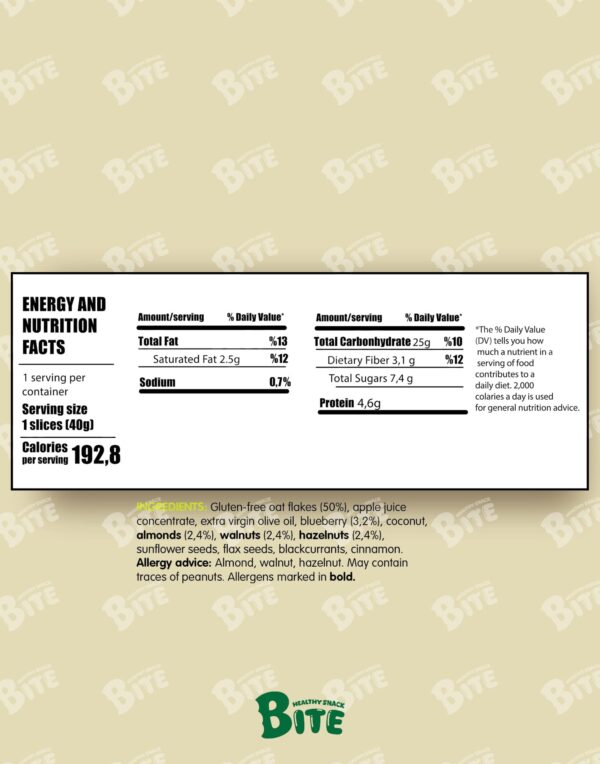 Blueberry & Nuts Granola Bites 40g - 100% Natural - Image 8