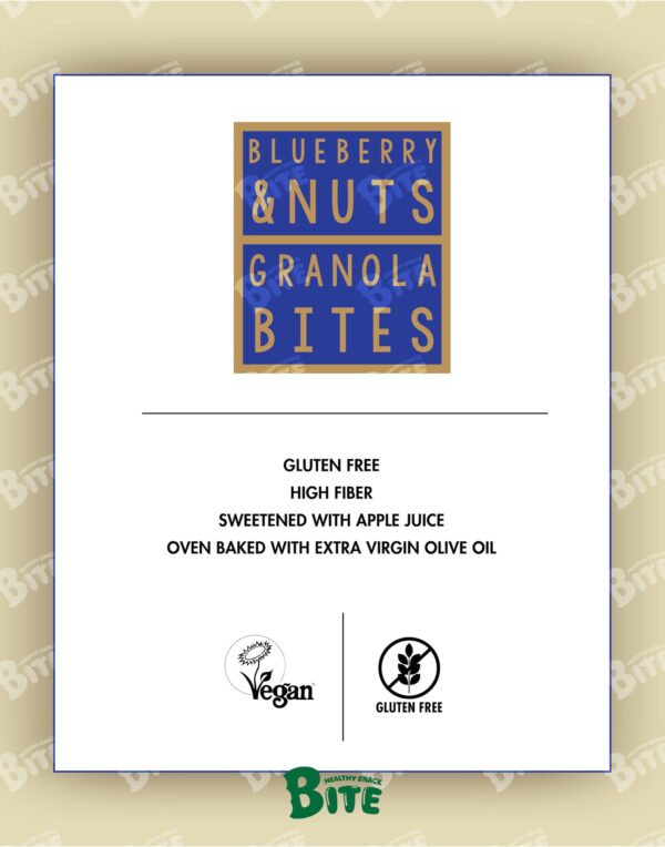 Blueberry & Nuts Granola Bites 40g - 100% Natural - Image 7