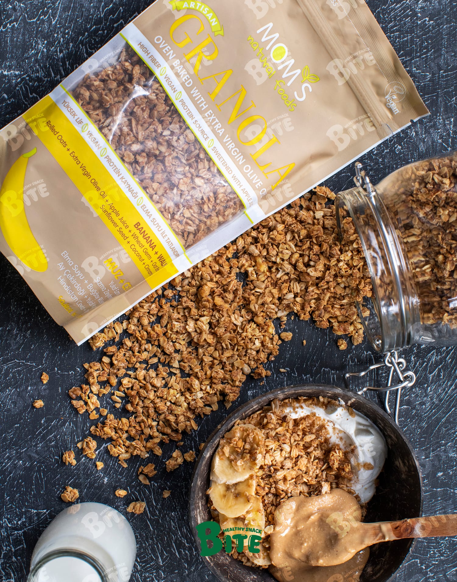 Banana & Walnut Granola 360g - 100% Natural - Image 3