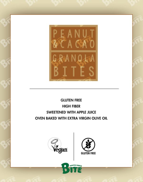 Peanut & Cacao Granola Bites 40g - 100% Natural - Image 7
