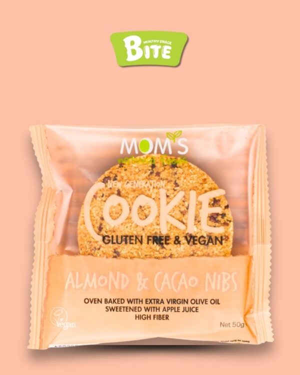 Almond & Cacao Nibs Cookie 50g – 100% Natural