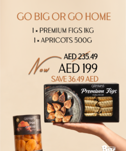 Go Big Or Go Home Bundle: 1KG Figs & 500g Apricots | UAE